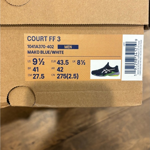 ASICS Men's Blue and White Tennis shoes - Picture 4 of 5